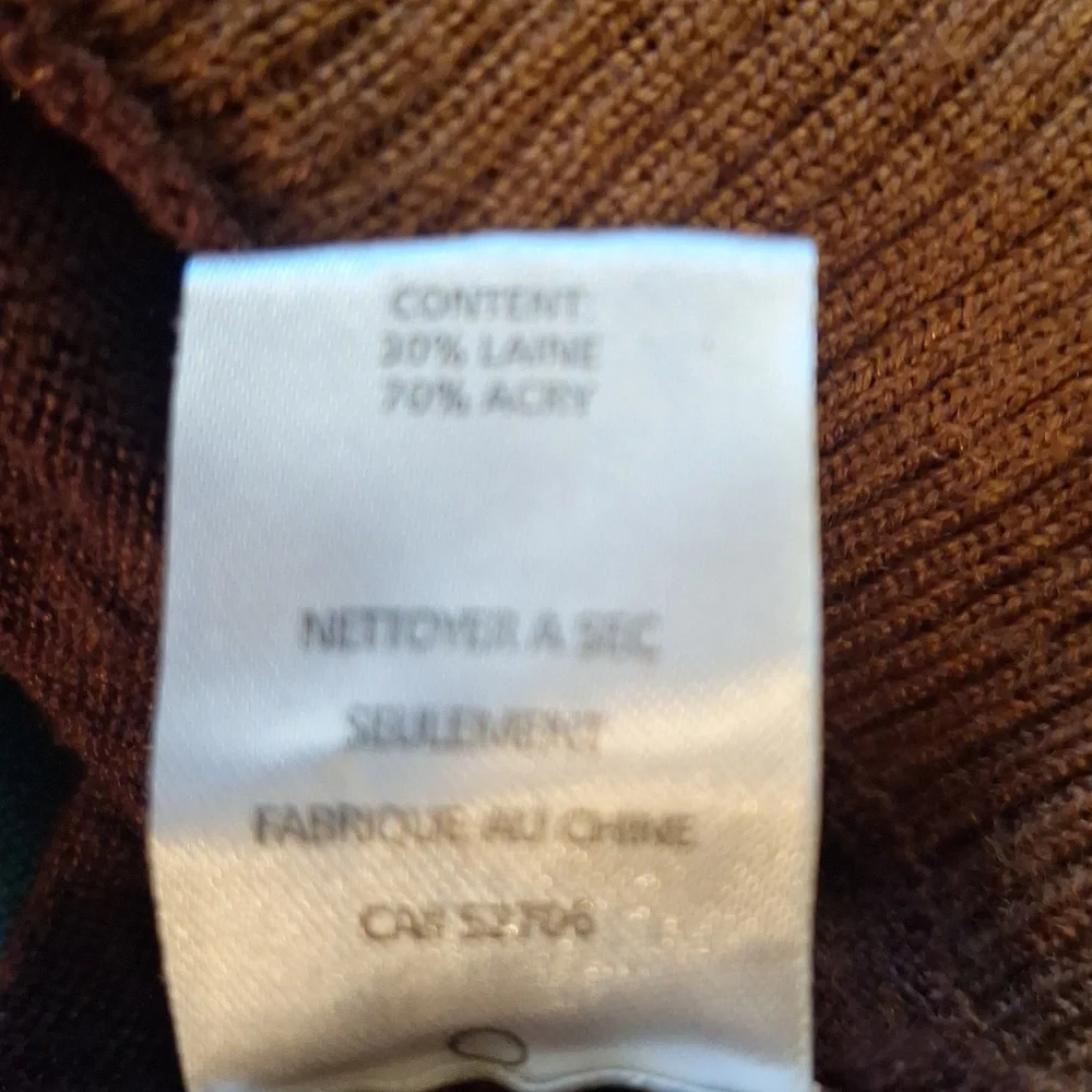 WWW. Knitteddove.com Brown and Blue Women's Buttom Up Sweater Size XS - Picture 6 of 6